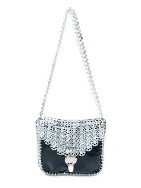 1960s Chainmail Accented Patent Shoulder Bag