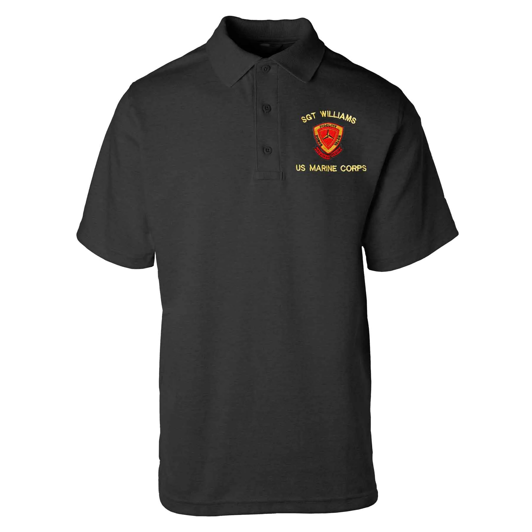 3rd Marine Division Embroidered Tru-Spec Golf Shirt