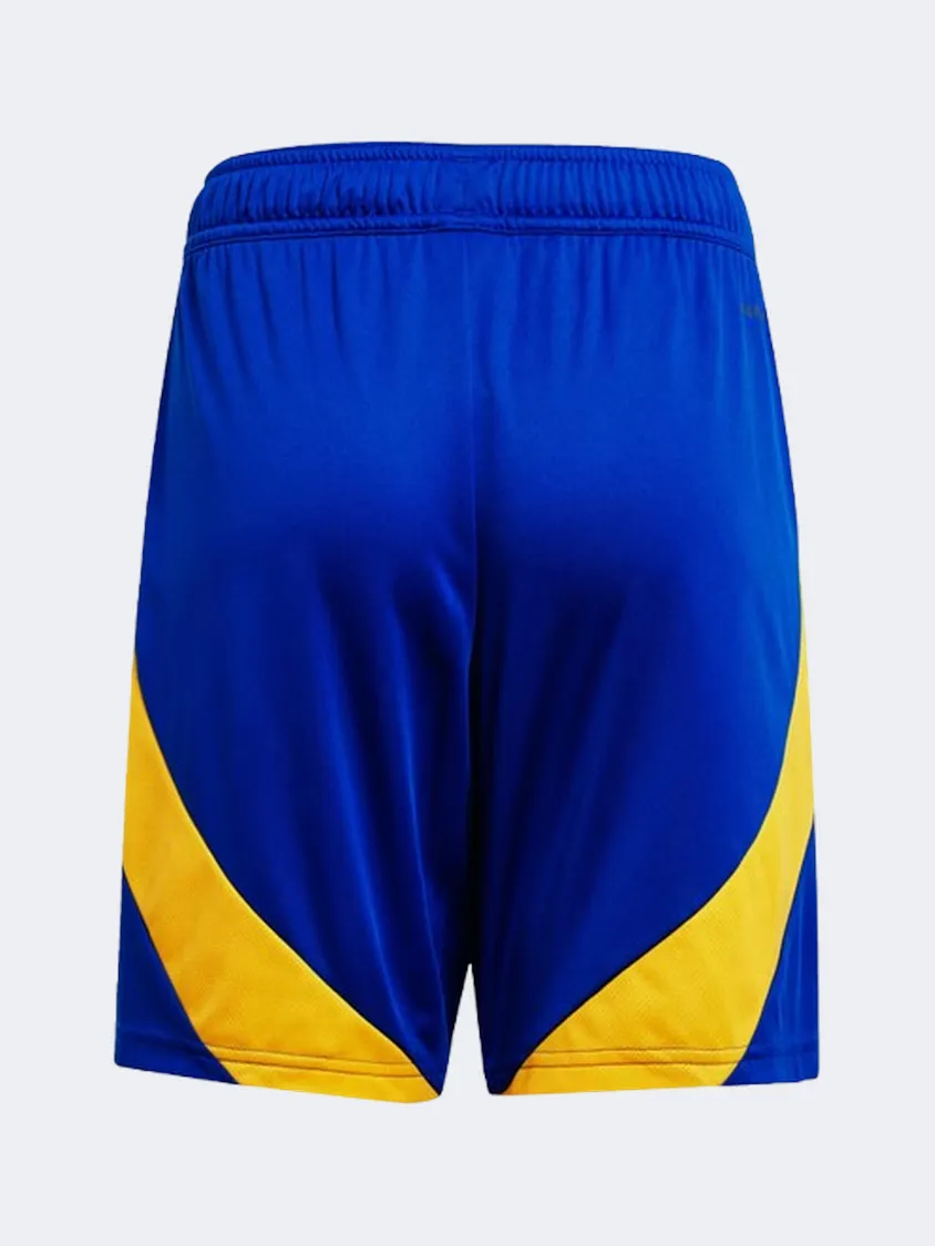 Adidas Al Nassr Fc 24 Home Kids-Boys Football Short Blue/Yellow