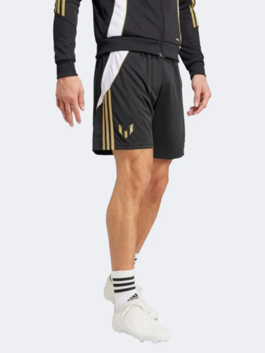 Adidas Messi Men Football Short Black/Gold/White