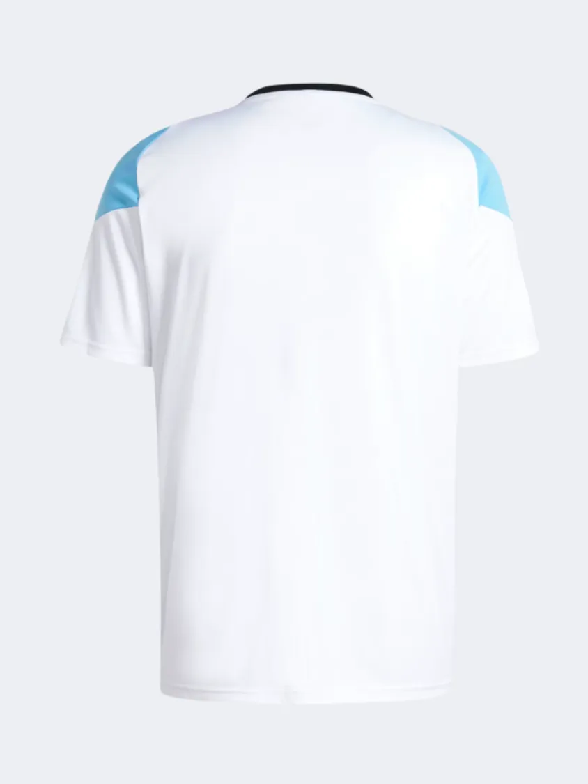 Adidas Messi Men Football T-Shirt White/Blue Burst