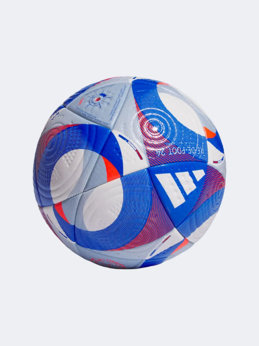 Adidas Olympics 24 Pro Unisex Football Ball White/Red/Blue