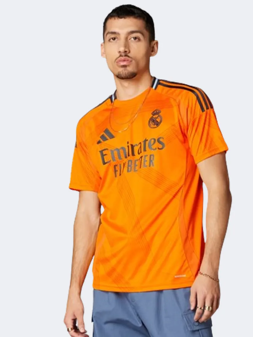 Adidas Real Madrid Away Men Football T-Shirt Crew Orange