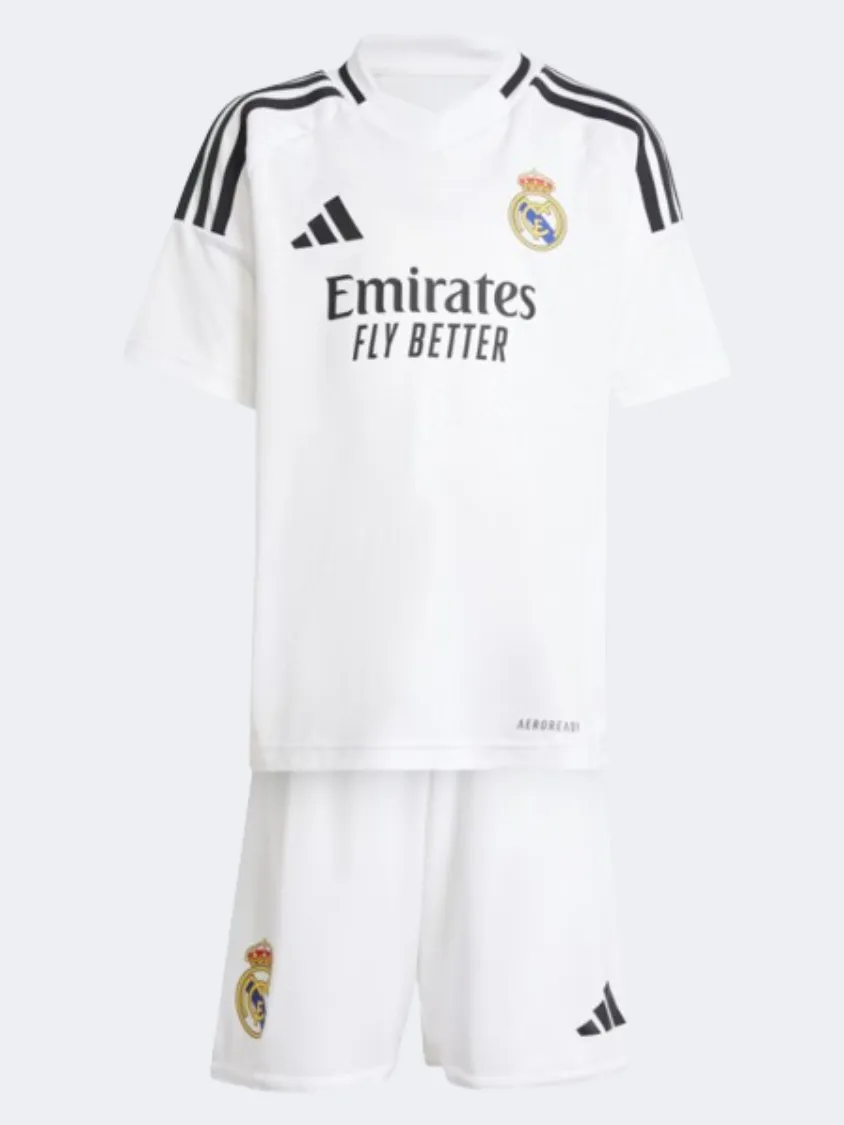 Adidas Real Madrid Home Little Football Set White/Black