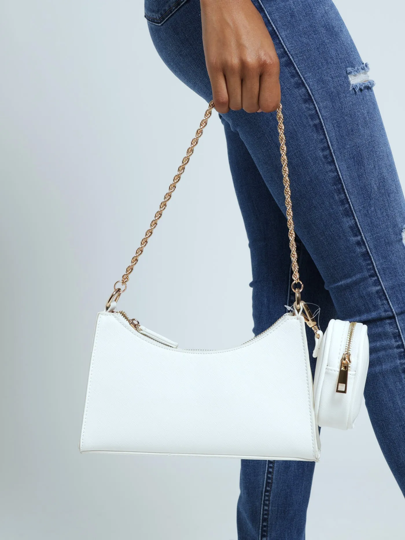 Adreddia Crossbody Bag - White