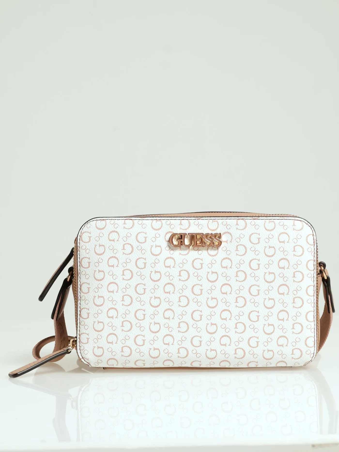 Artemis Mini Double Zip Crossbody Bag - Powder