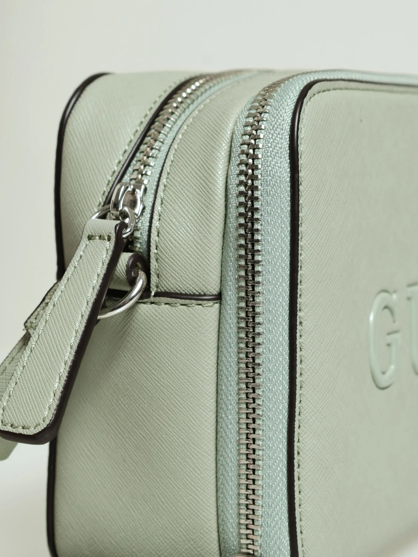 Artemis Mini Double Zip Crossbody Bag - Sage