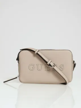 Artemis Mini Double Zip Crossbody Bag - Taupe