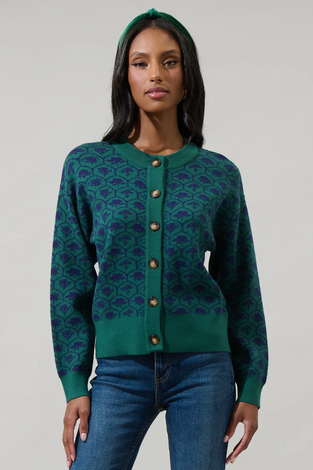 Ashdown Floral Button Up Cardigan