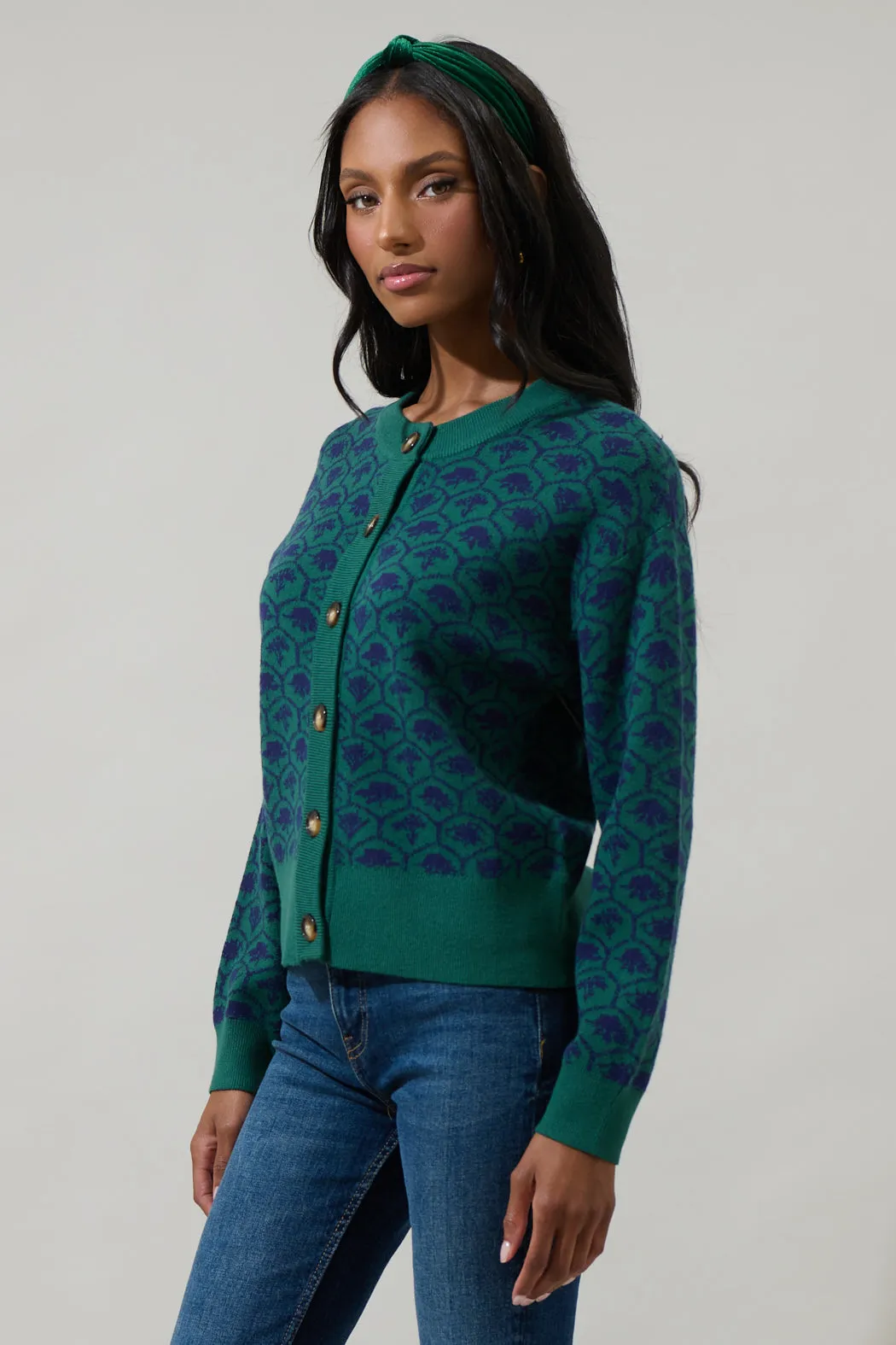 Ashdown Floral Button Up Cardigan