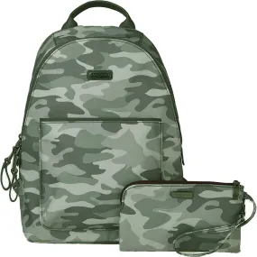 Baggallini Central Park Backpack Olive Camo Nylon