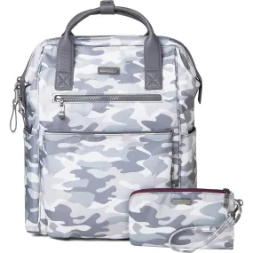 Baggallini Soho Backpack Grey Camo Nylon