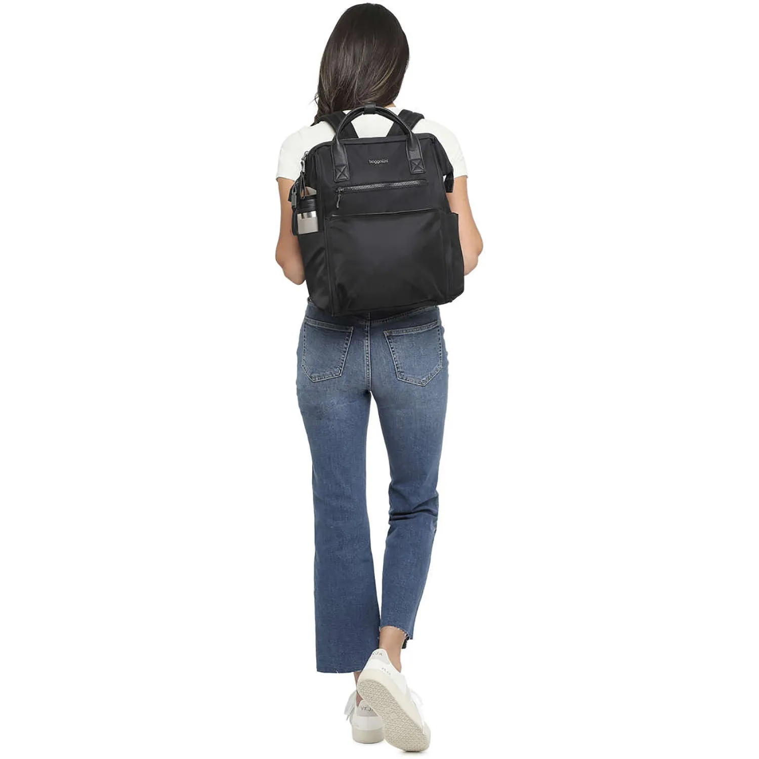 Baggallini Soho Backpack Smoke Python Nylon