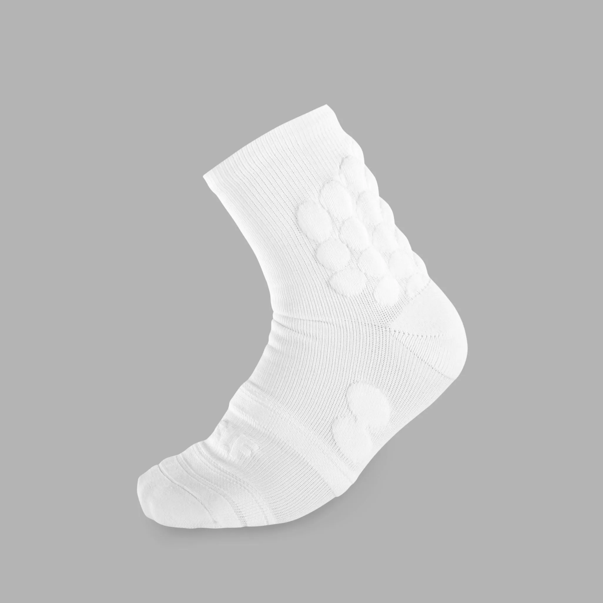 Basic White Football Padded Short Kids Socks