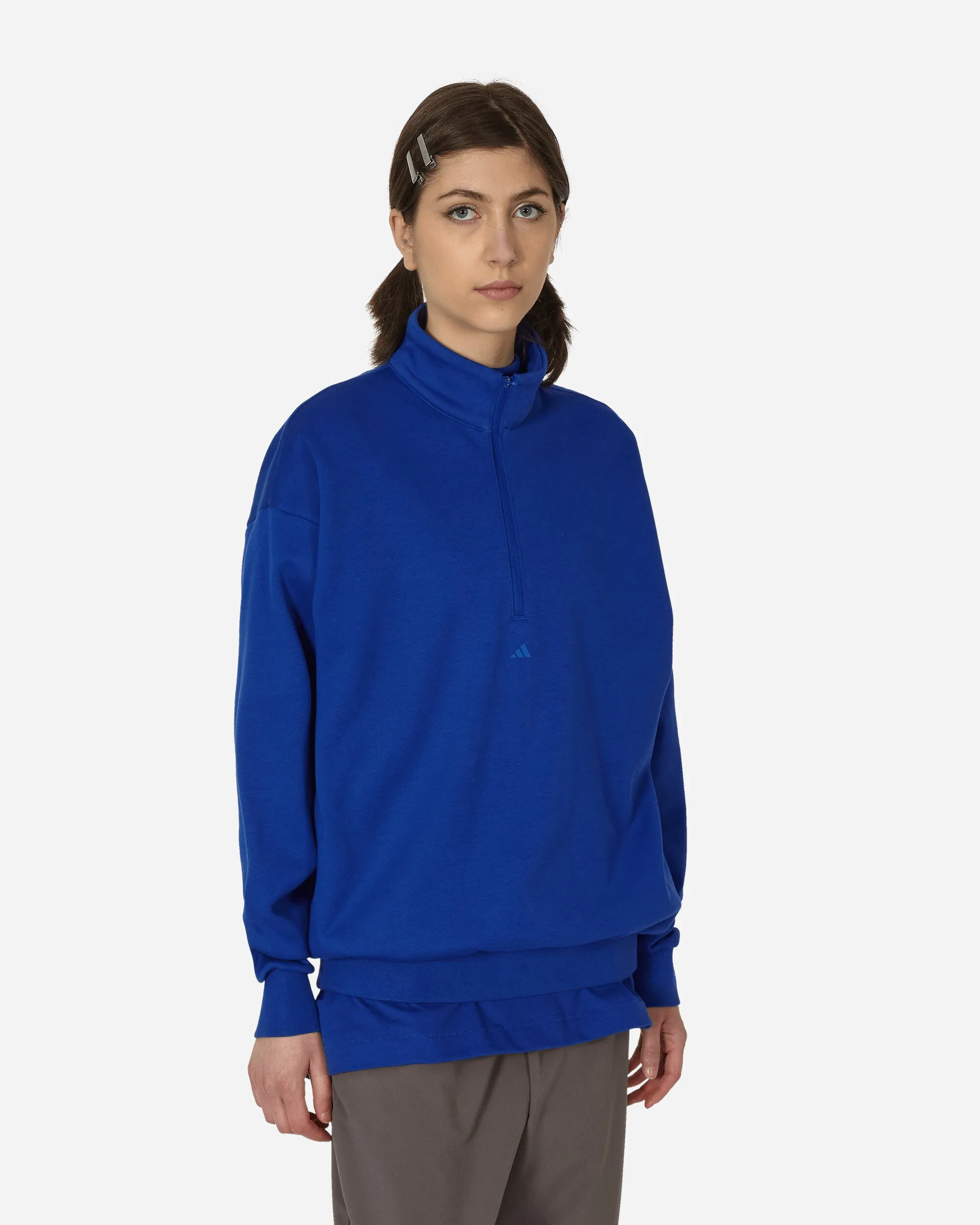 Basketball Half-Zip Crewneck Sweatshirts Lucid Blue