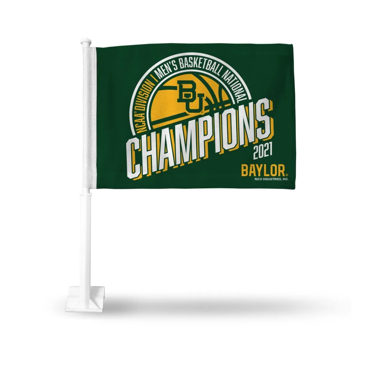 Baylor Bears 2020-2021 NCAA Basketball National Champions Car Flag & Pole