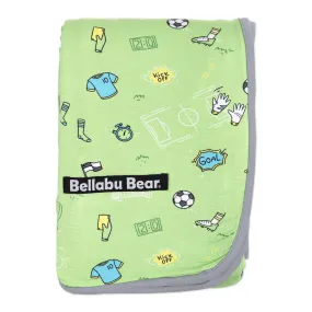 Bellabu Bear 2 Layer Bamboo Blanket - Soccer