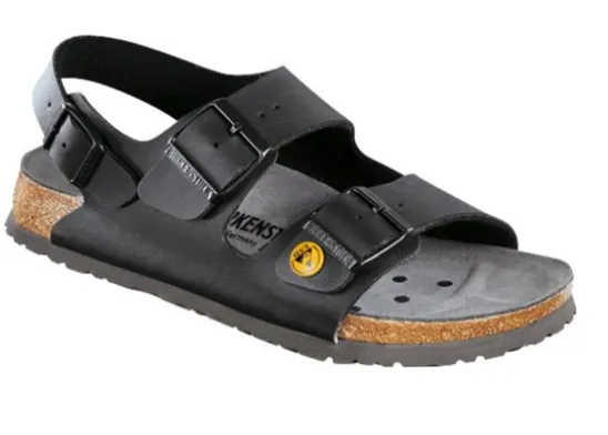 Birkenstock Milano Antistatic Regular black Birko-Flor ESD Sandals Work