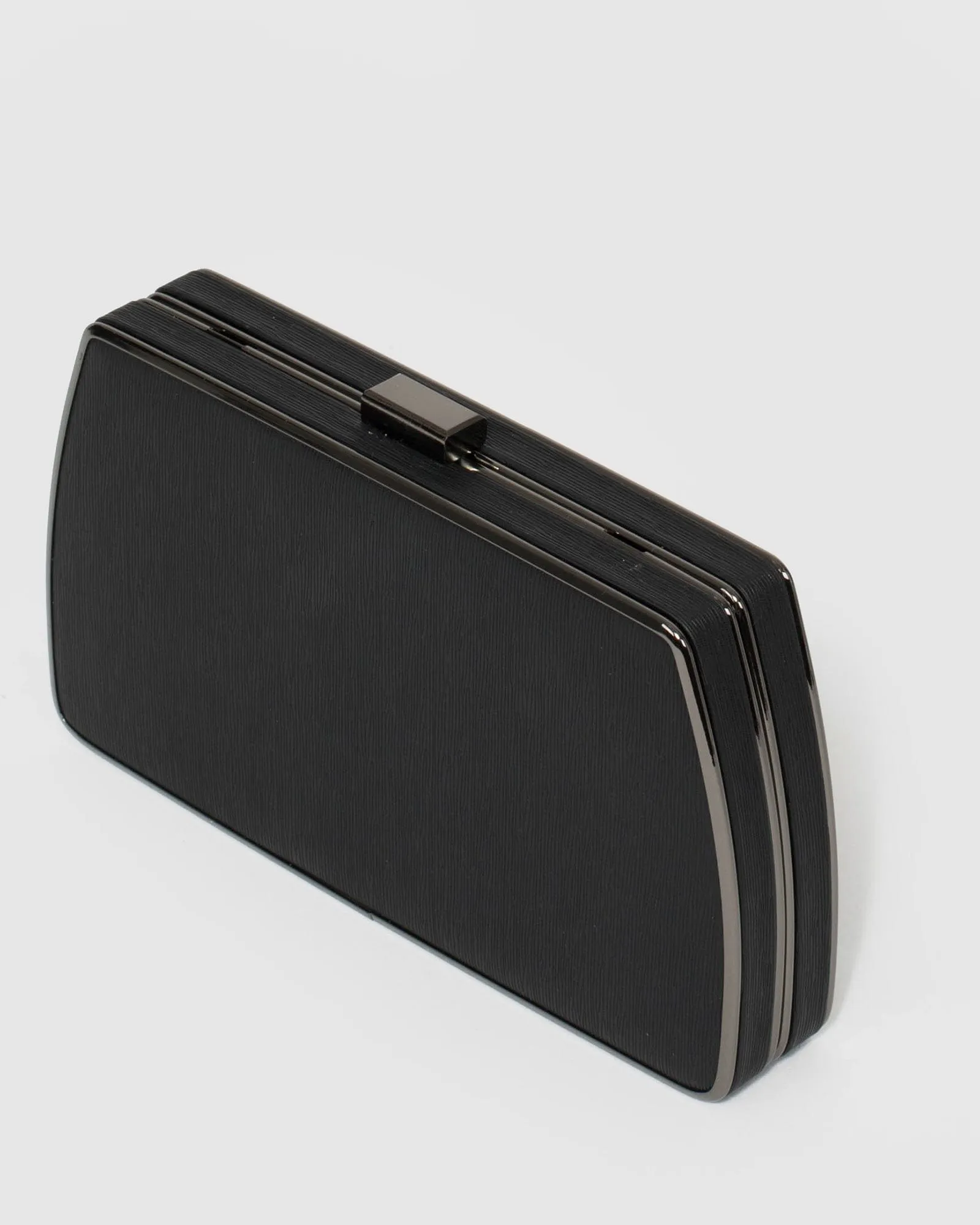 Black Claudette Hardcase Clutch Bag