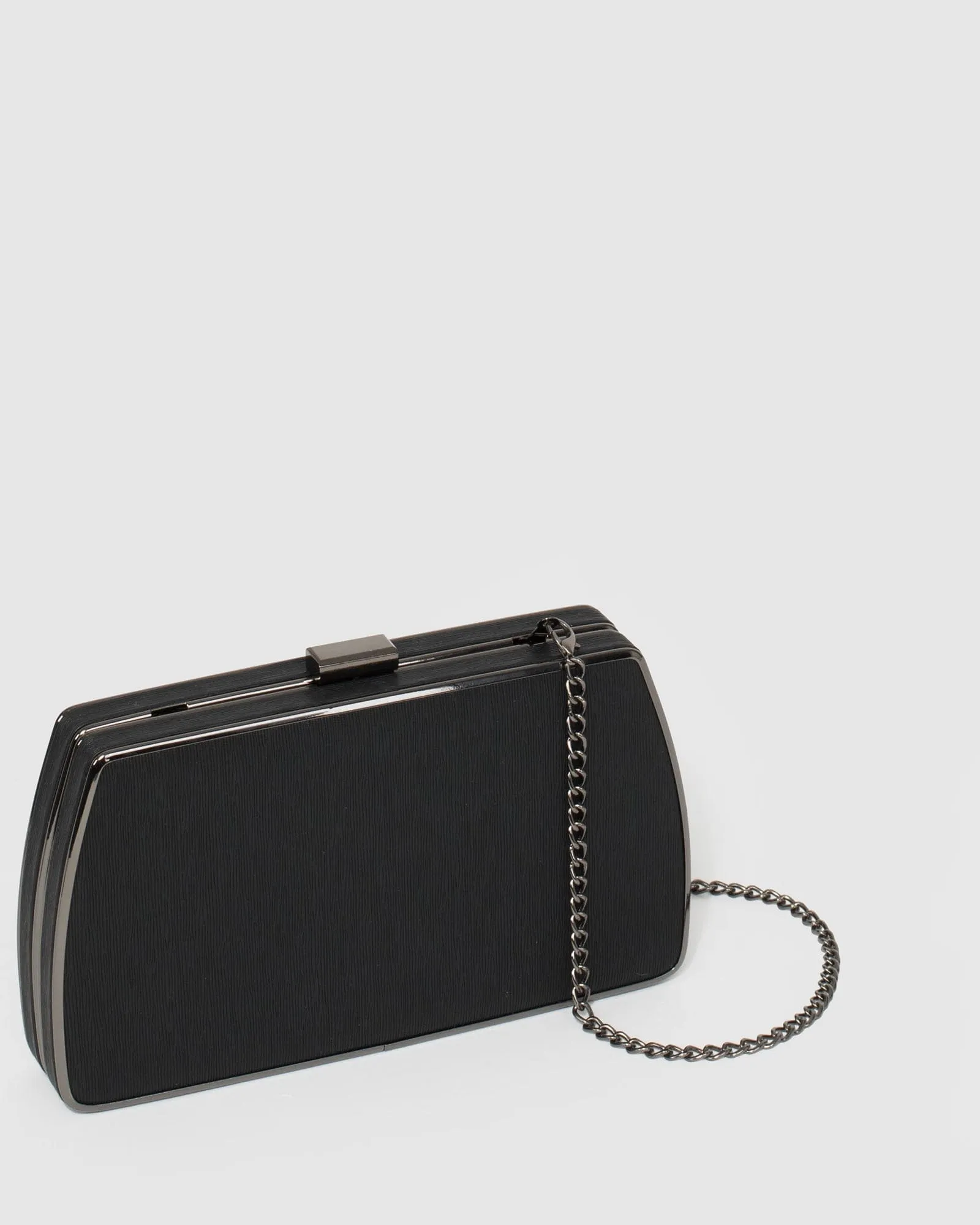 Black Claudette Hardcase Clutch Bag