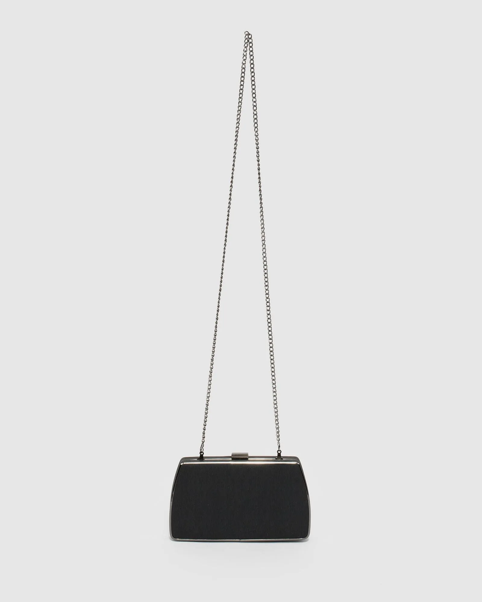 Black Claudette Hardcase Clutch Bag