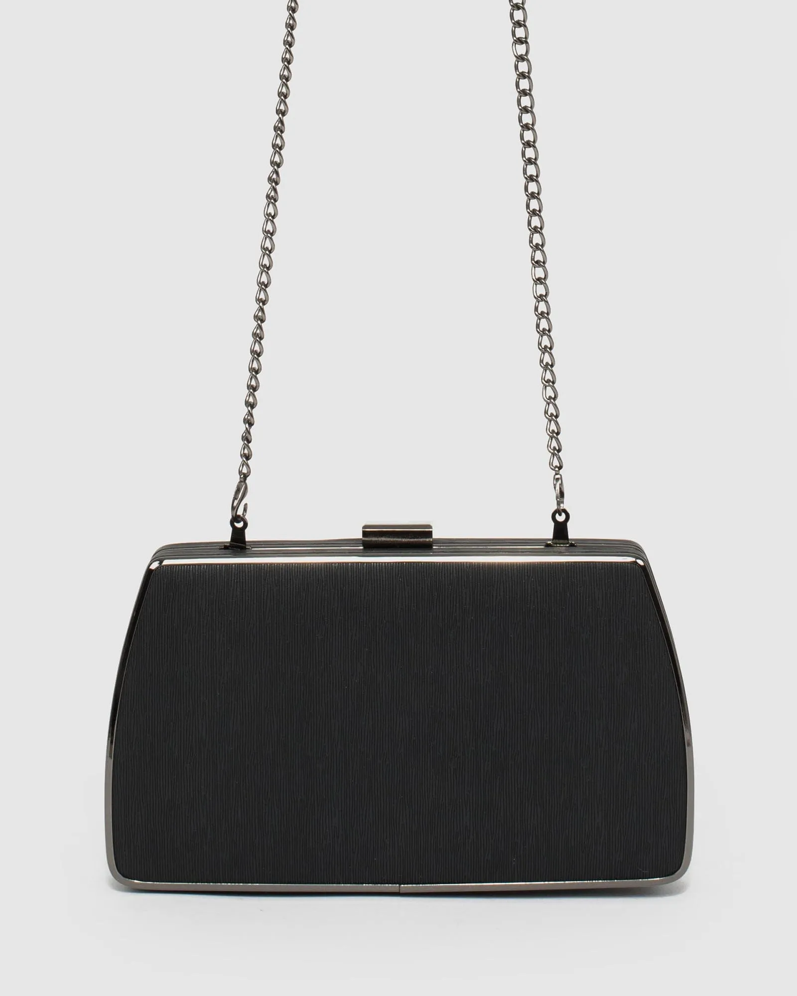 Black Claudette Hardcase Clutch Bag