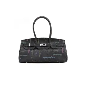 Black Coded Print Common Bag-