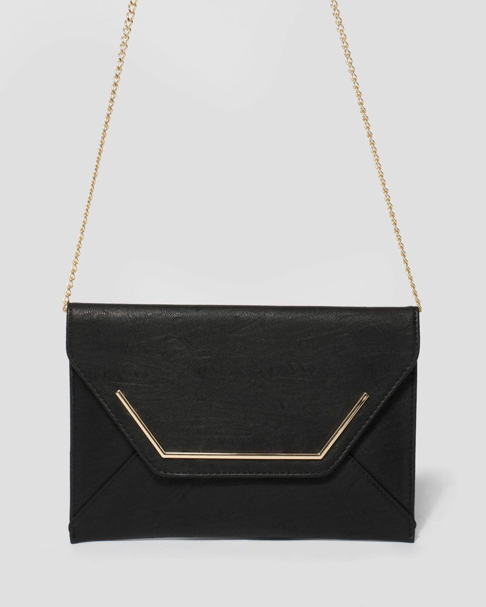 Black Samantha Square Clutch Bag