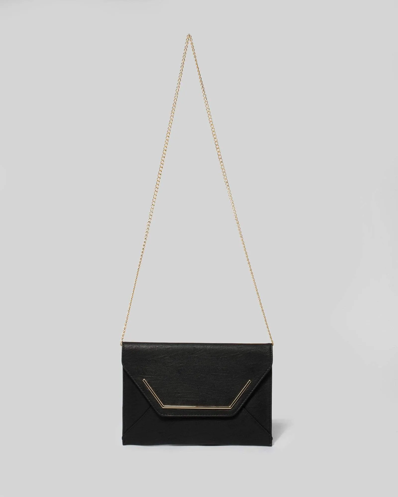 Black Samantha Square Clutch Bag