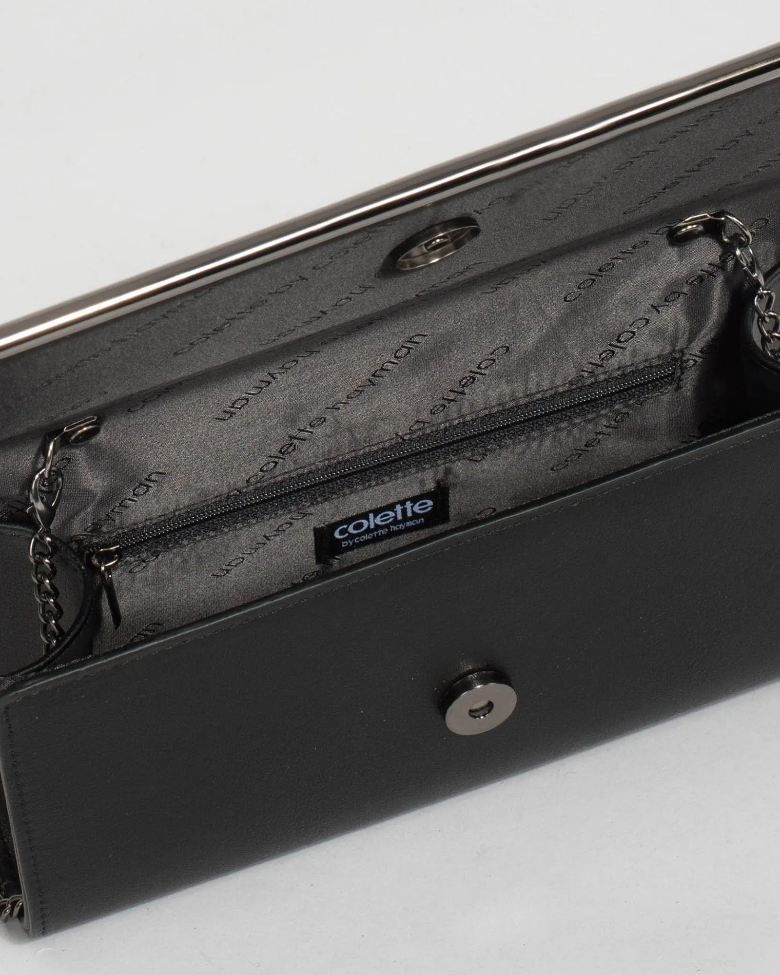 Black Vevay Panel Clutch Bag