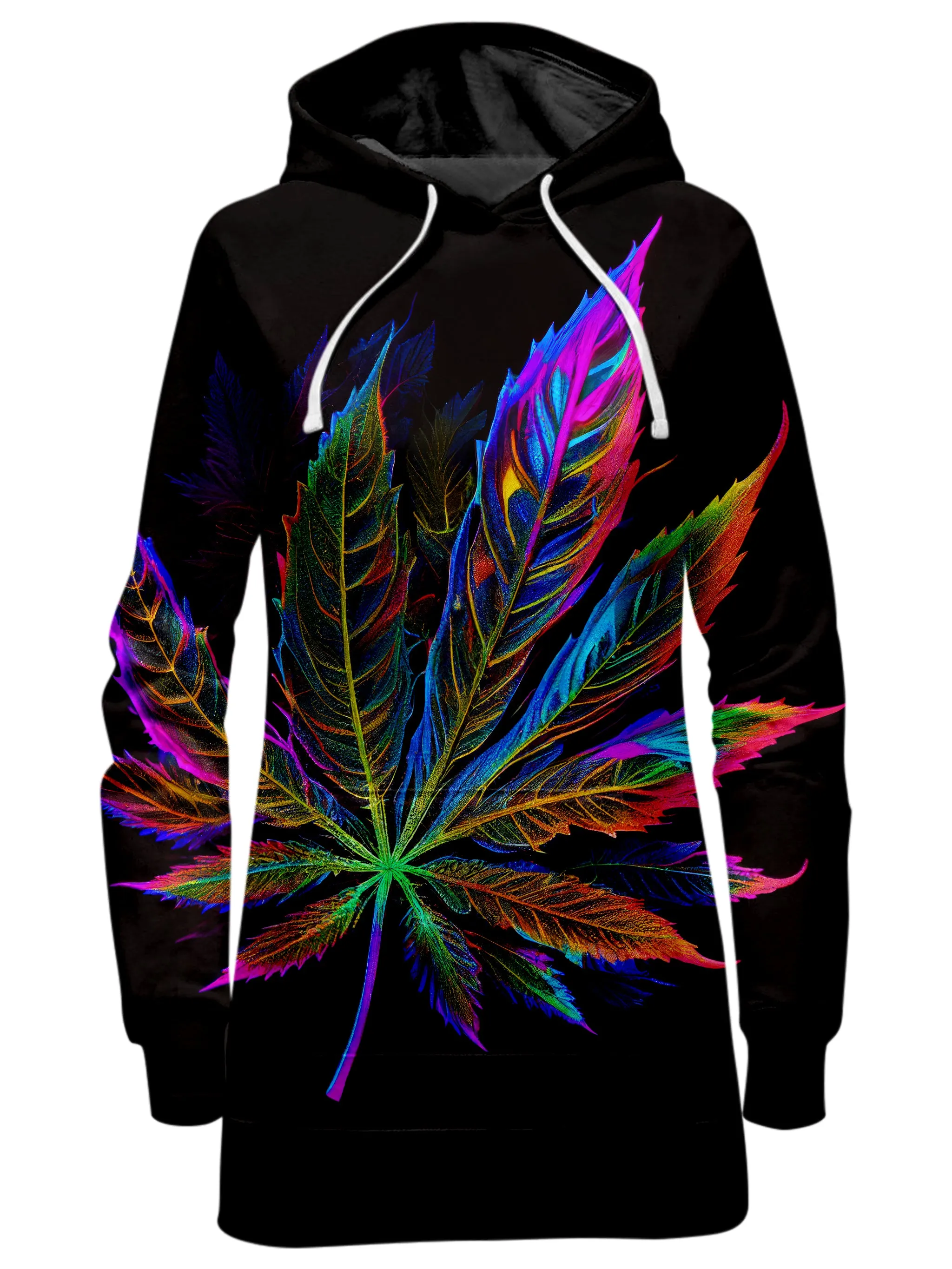 Blacklight Weed Hoodie Dress