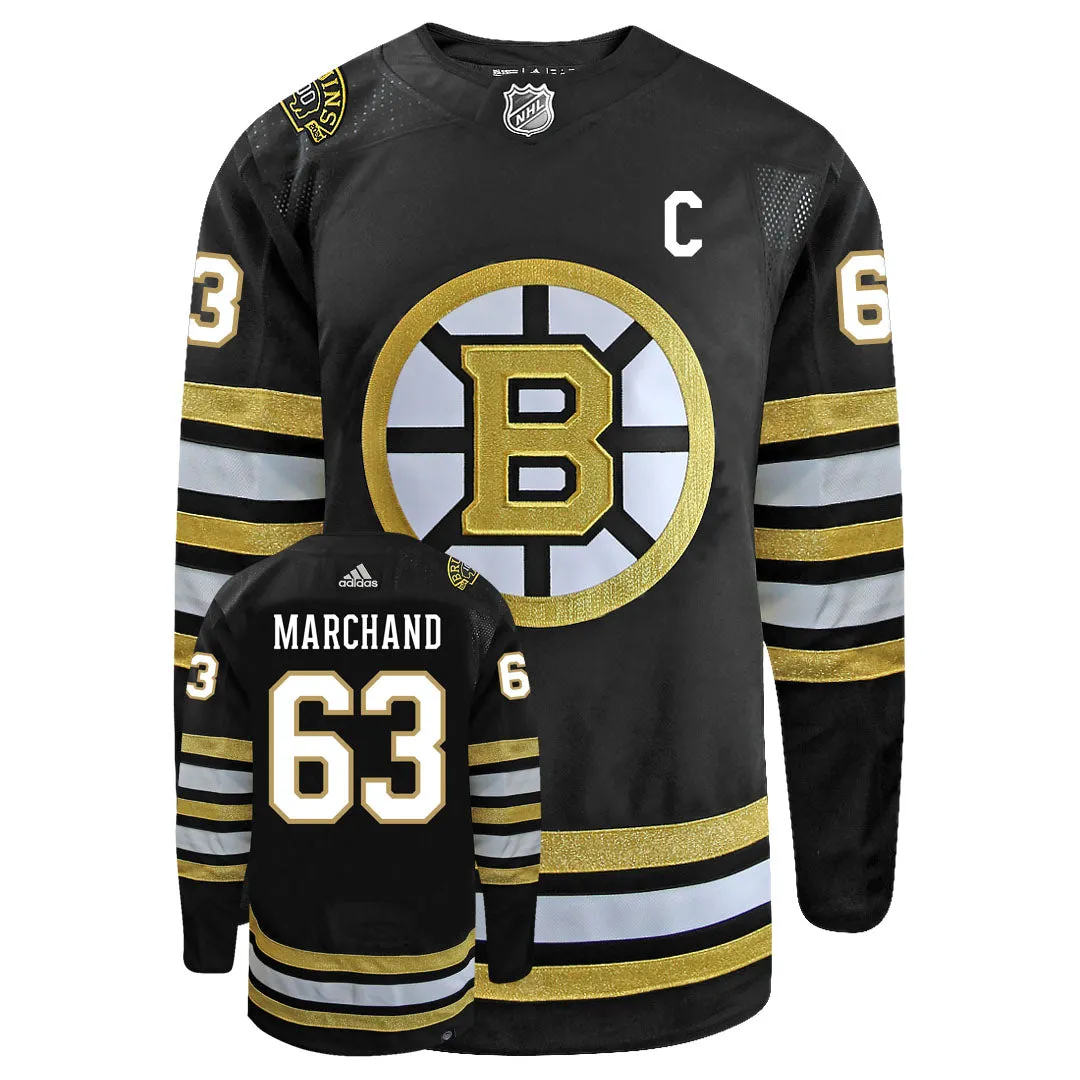 Brad Marchand Boston Bruins Centennial Adidas Primegreen Authentic NHL Hockey Jersey     