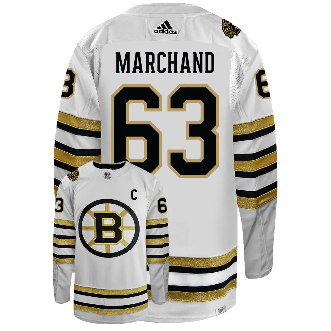 Brad Marchand Boston Bruins Centennial Adidas Primegreen Authentic NHL Hockey Jersey     