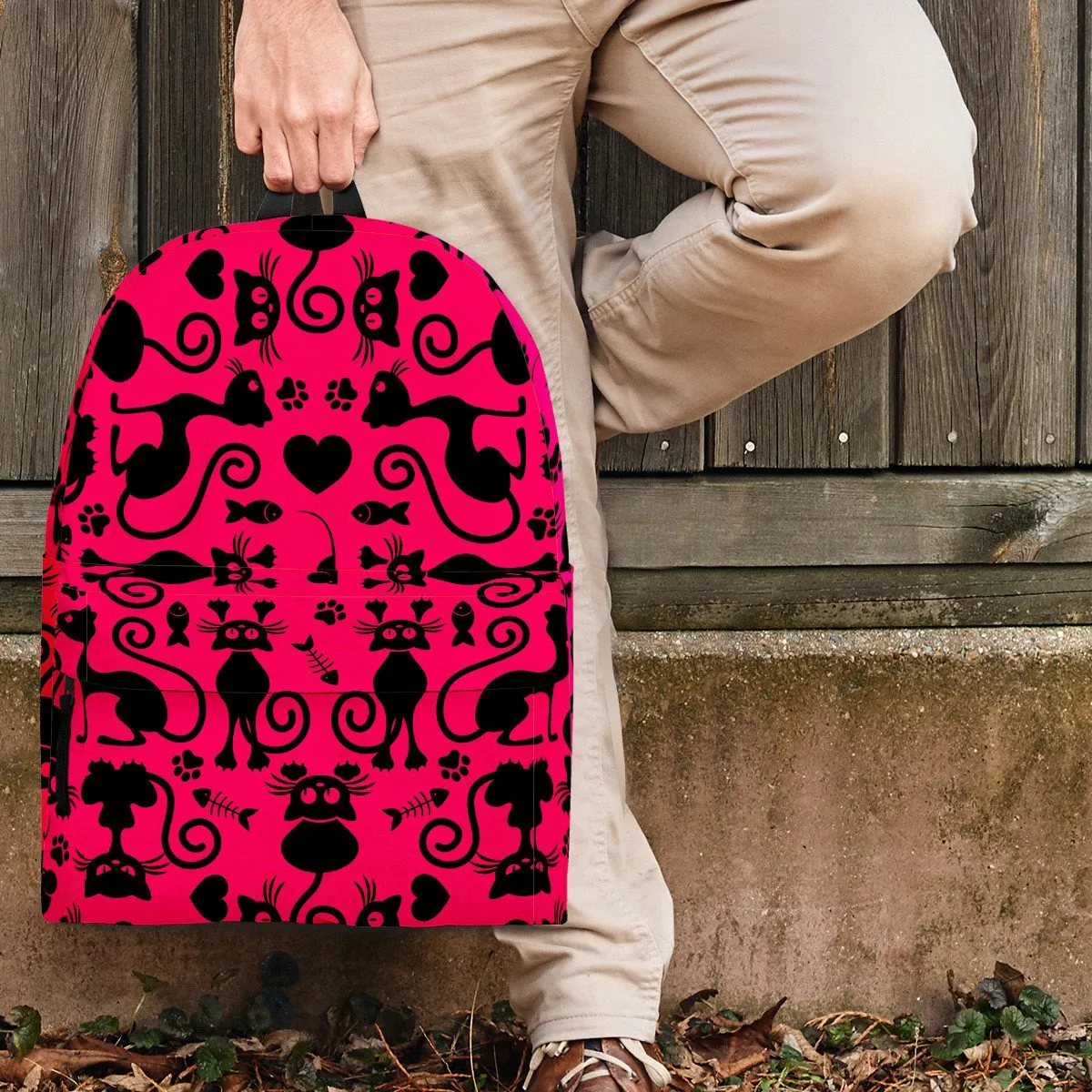 Cats Backpack Pink