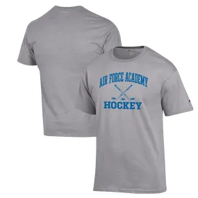 Champion Air Force Falcons Heather Gray Hockey Icon Powerblend T-Shirt