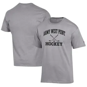 Champion Army Black Knights Gray Hockey Icon T-Shirt