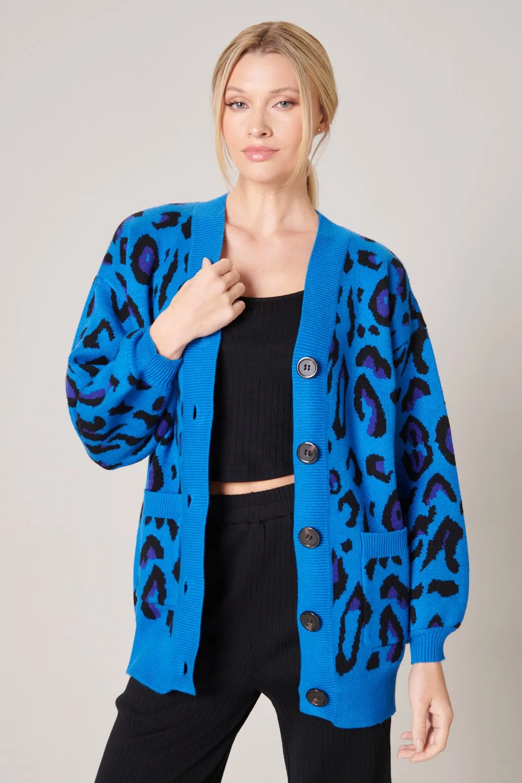 Charmed Blue Leopard Cardigan