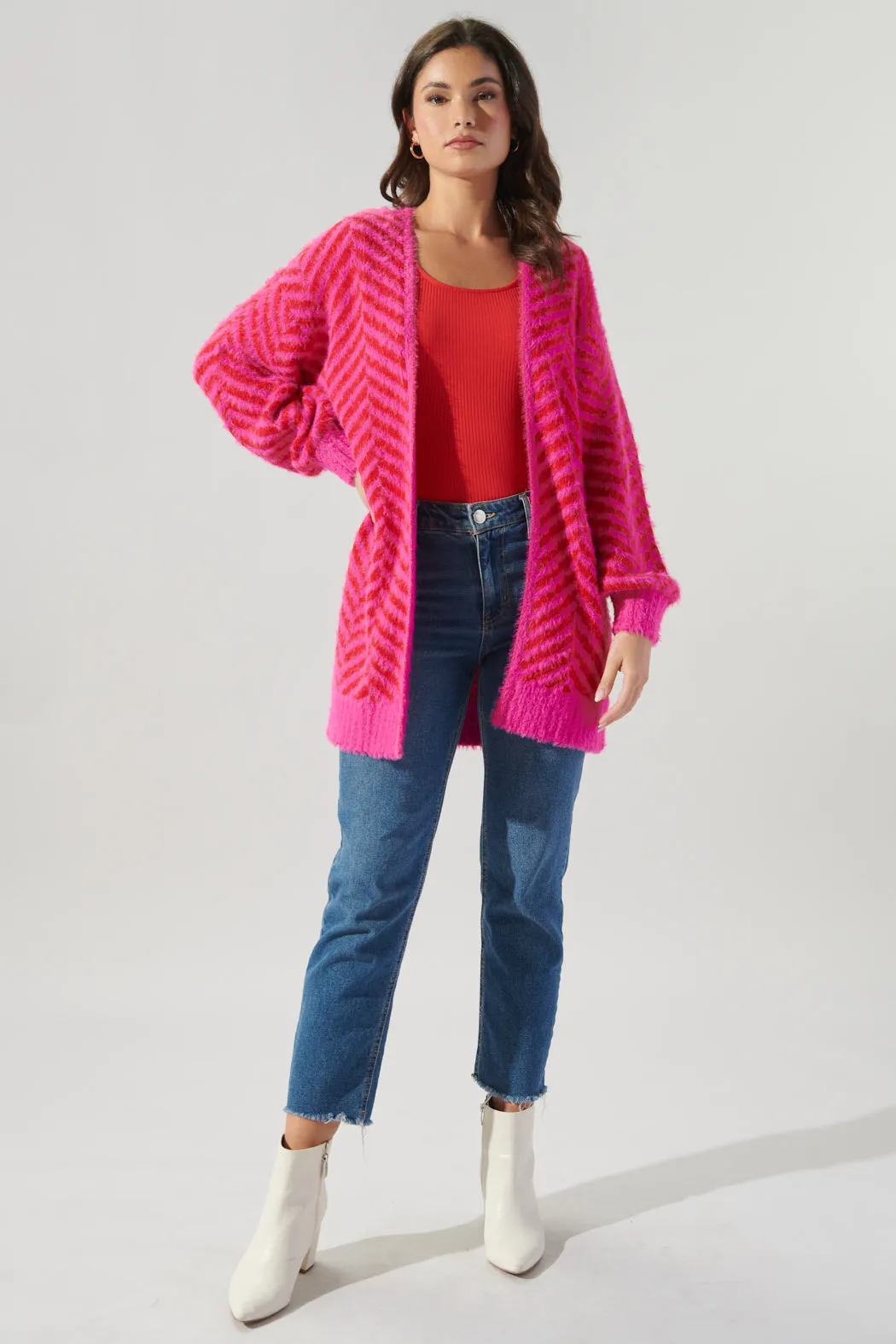 Cheshire Chevron Eyelash Cardigan