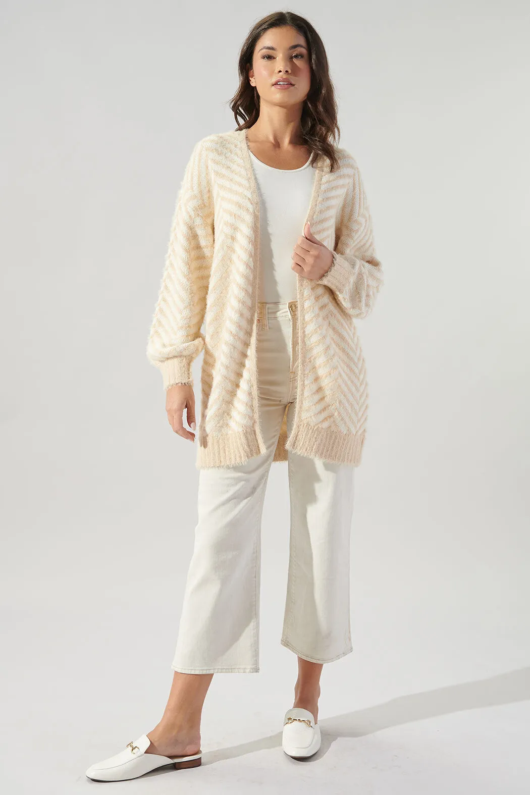 Cheshire Chevron Eyelash Cardigan