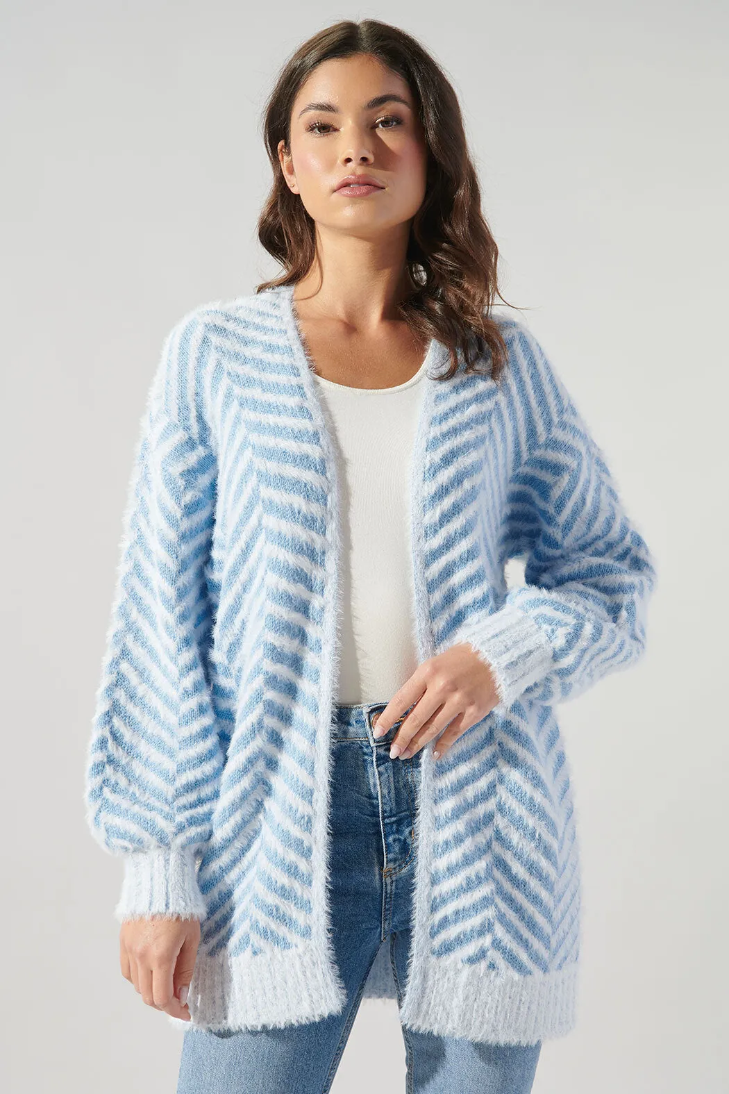 Cheshire Chevron Eyelash Cardigan