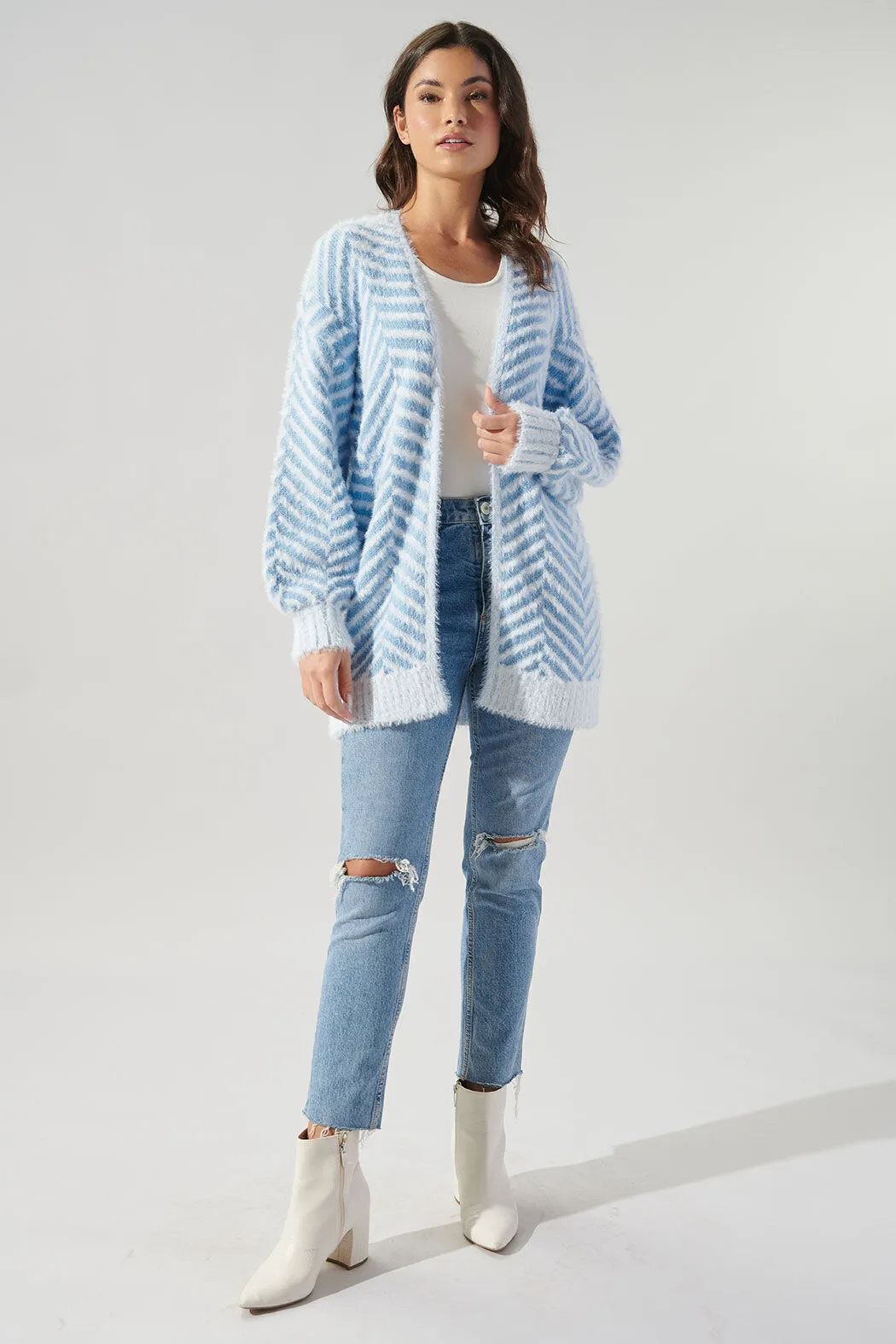 Cheshire Chevron Eyelash Cardigan