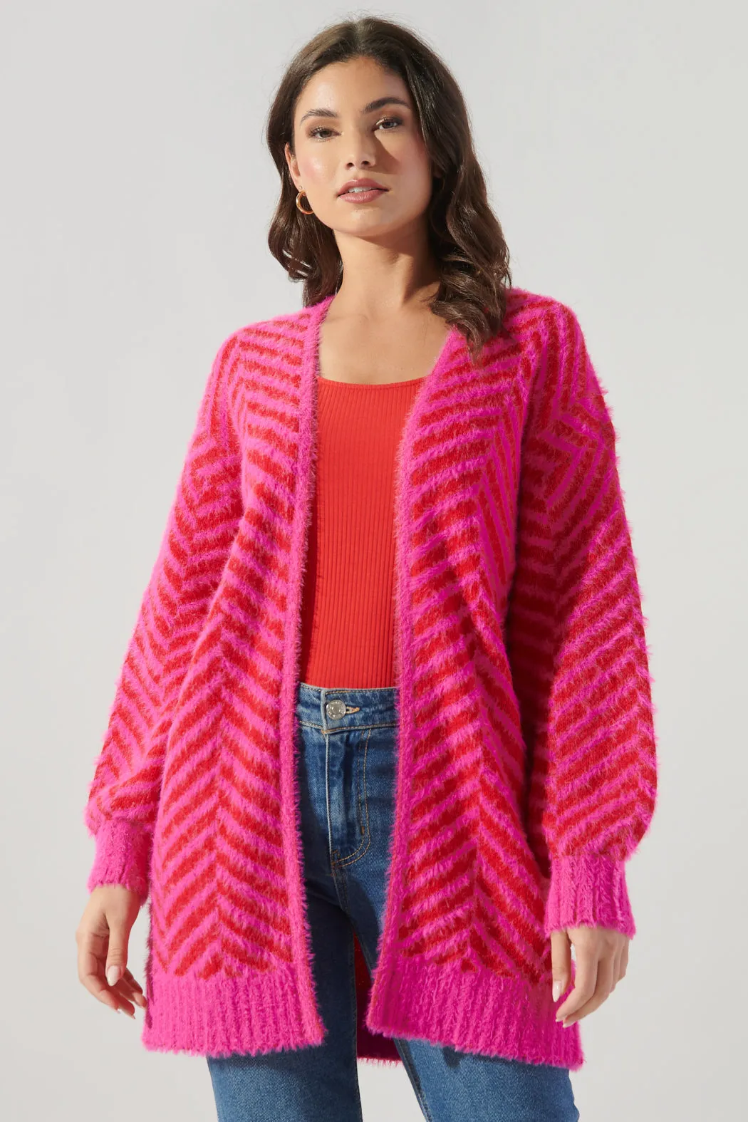 Cheshire Chevron Eyelash Cardigan