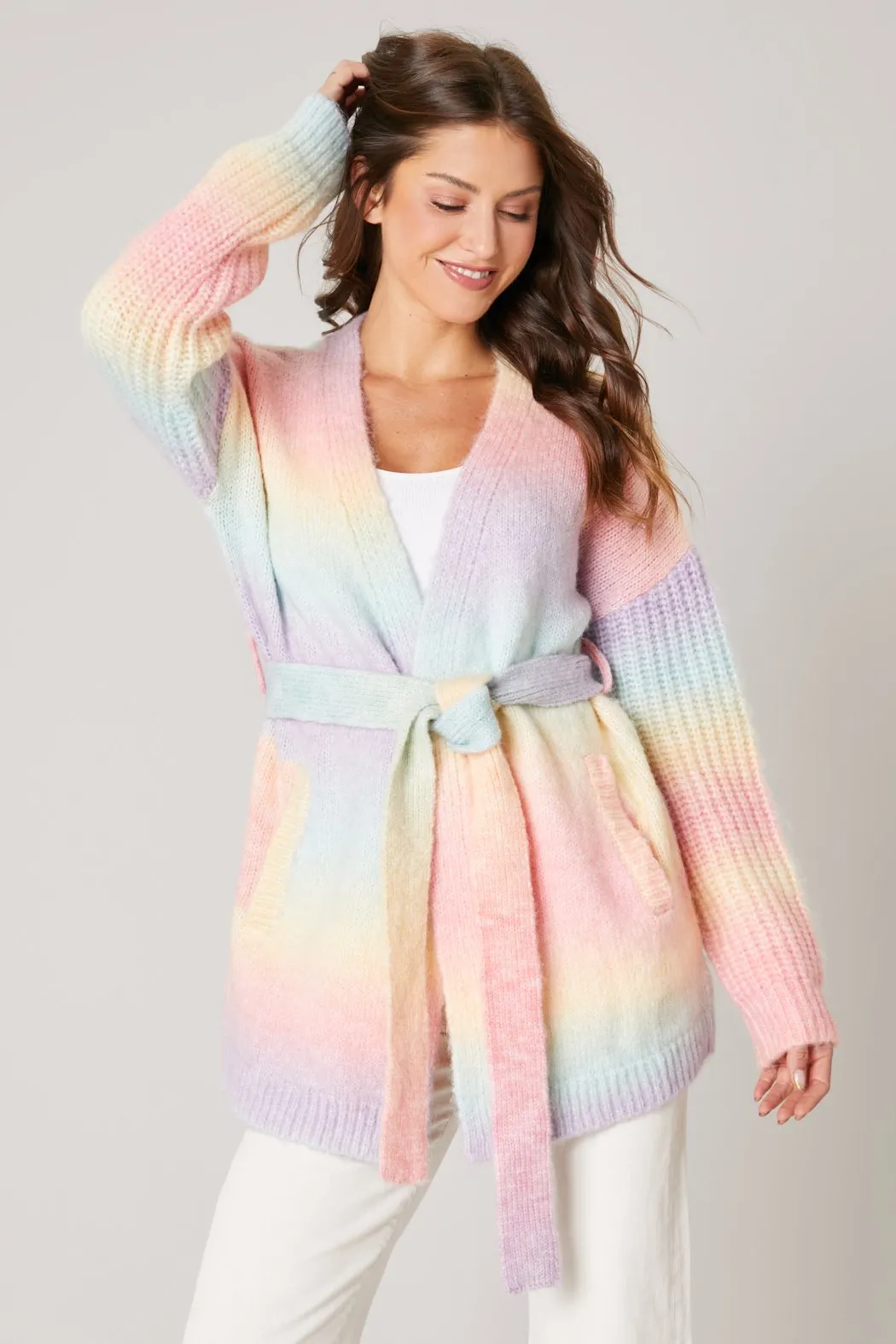 Cielo Rainbow Knit Robe Cardigan