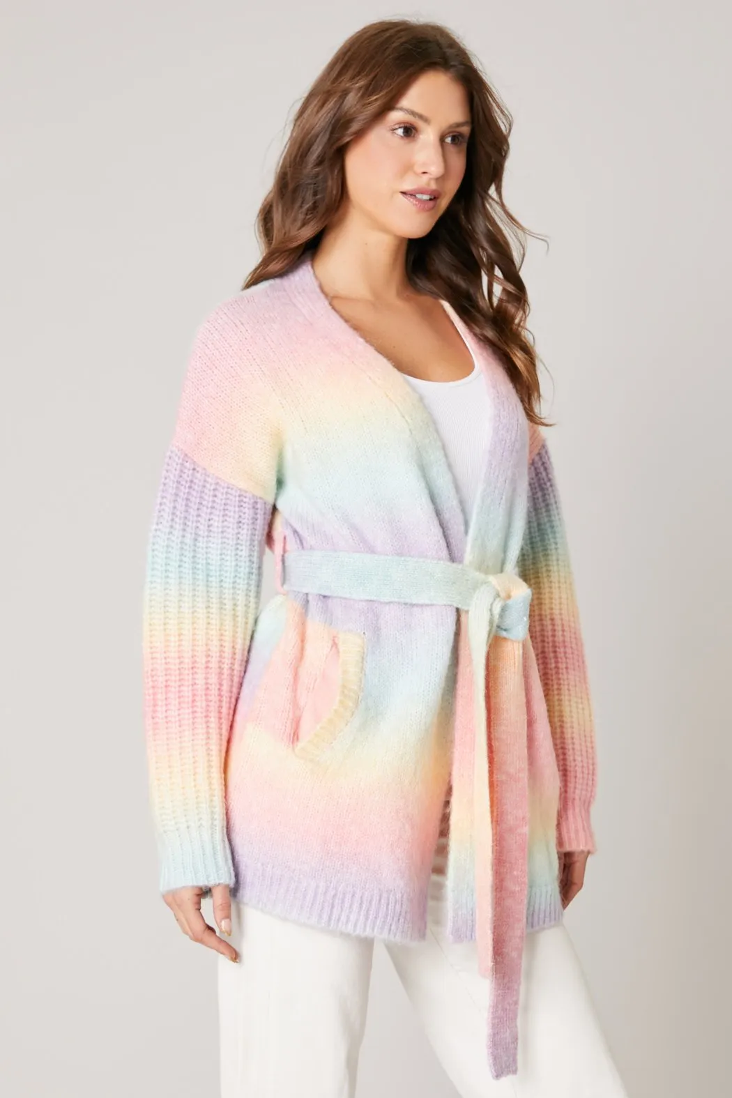 Cielo Rainbow Knit Robe Cardigan