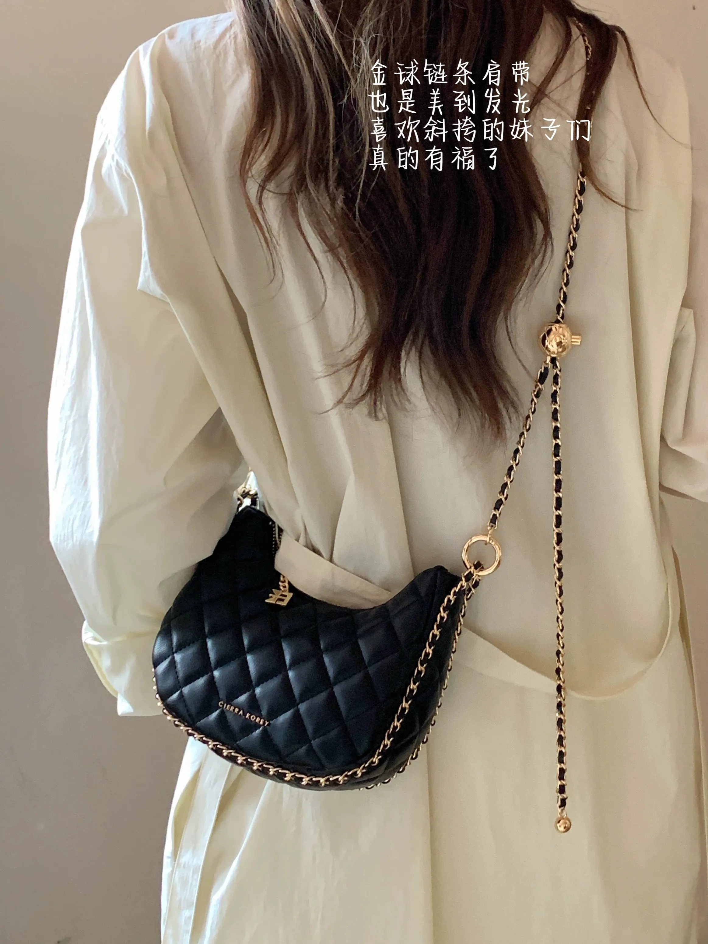 CIERRA KOREY Qianjin Night Underarm Bag Women's High-end Light Luxury Niche Chain Shoulder Messenger Bag