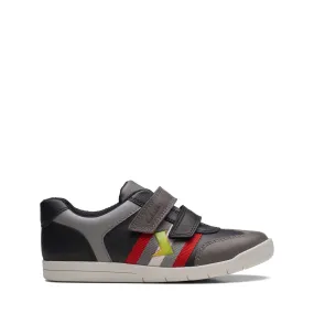 Clarks 'Den Stripe' Shoe - Black Combi