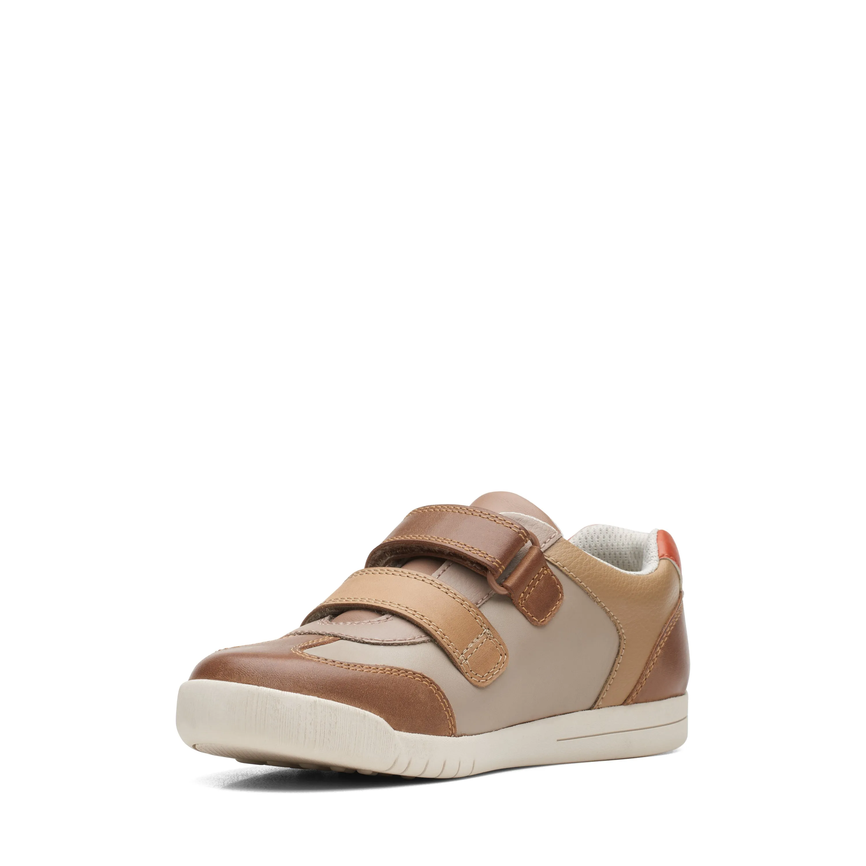 Clarks Den Stripe Shoe - Tan Combi