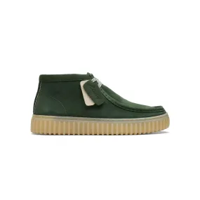 CLARKS TORHILL HI BOOT DARK GREEN SUEDE - MENS