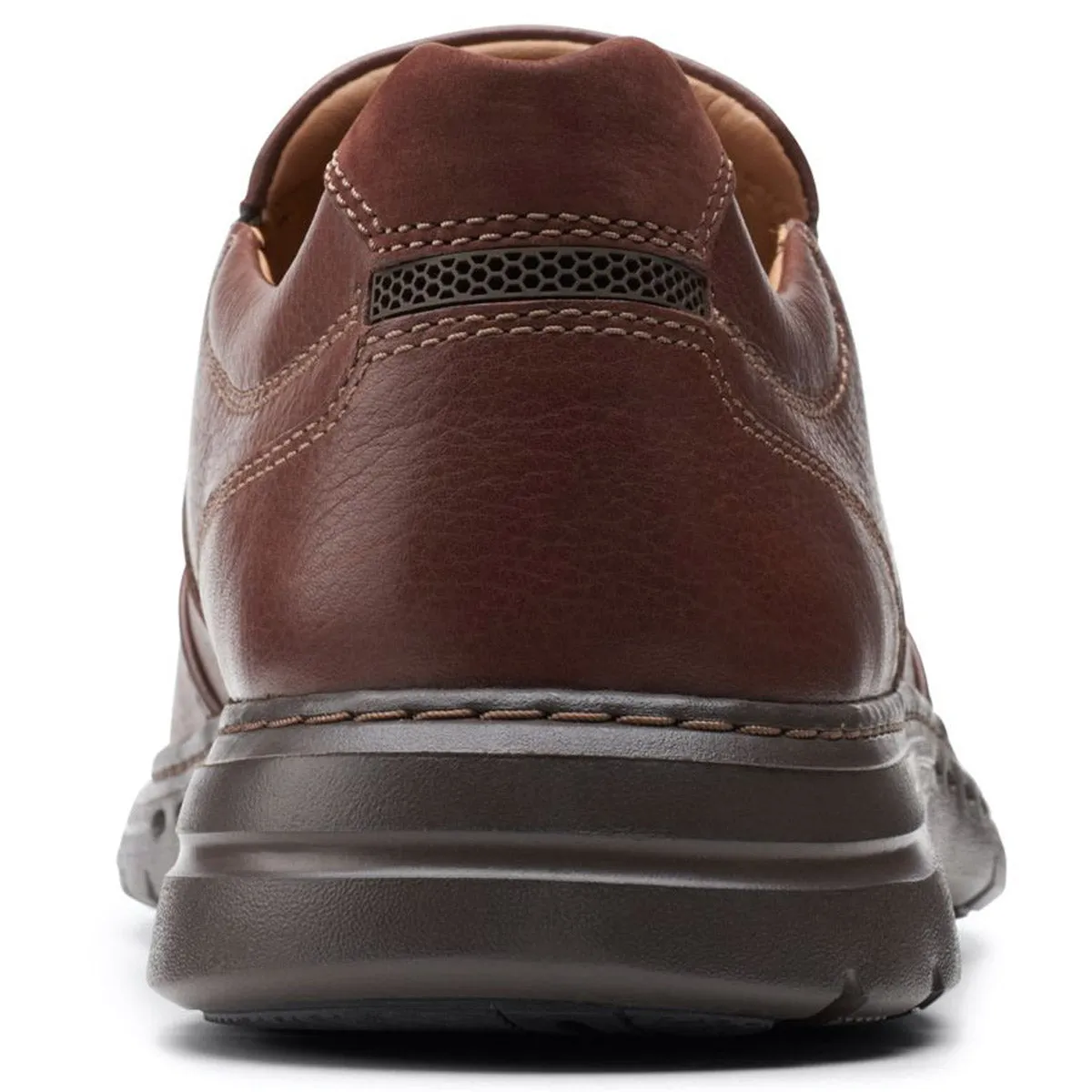 CLARKS UN BRAWLEY STEP SLIP ON MAHOGANY- MENS