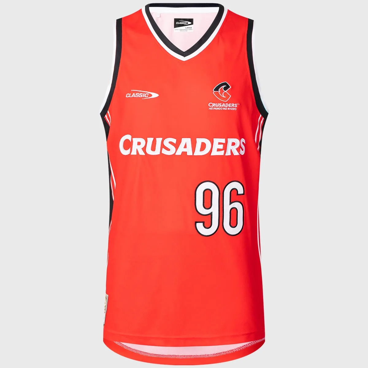 Classic Crusaders Super Rugby Basketball Jersey Red 2025